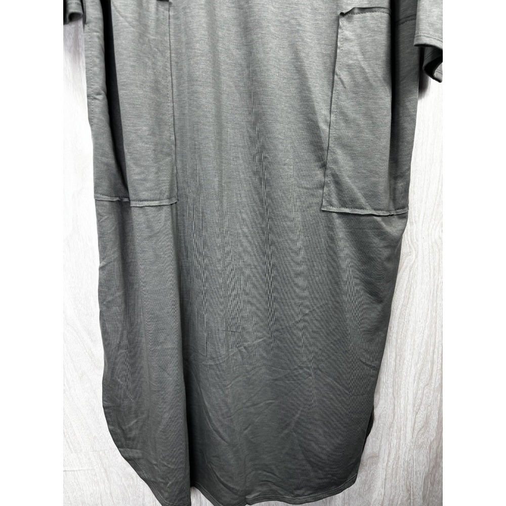 The Nest Meadow Dress Womens XL Olive Maxi Slit Long Sleeve Boho NWT Chic - Picture 6 of 10